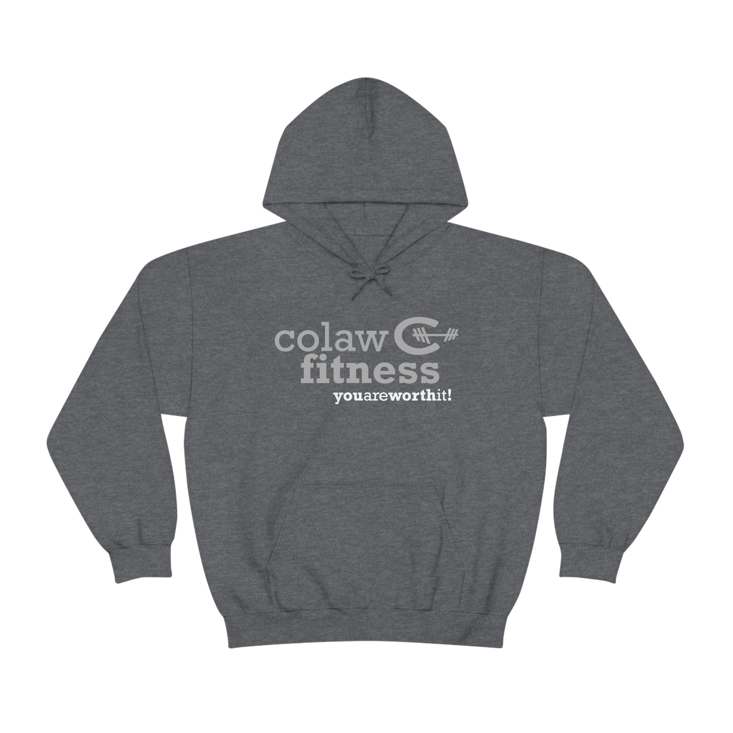 Colaw Fitness Grey Logo Unisex Heavy Blend™ Hooded Sweatshirt