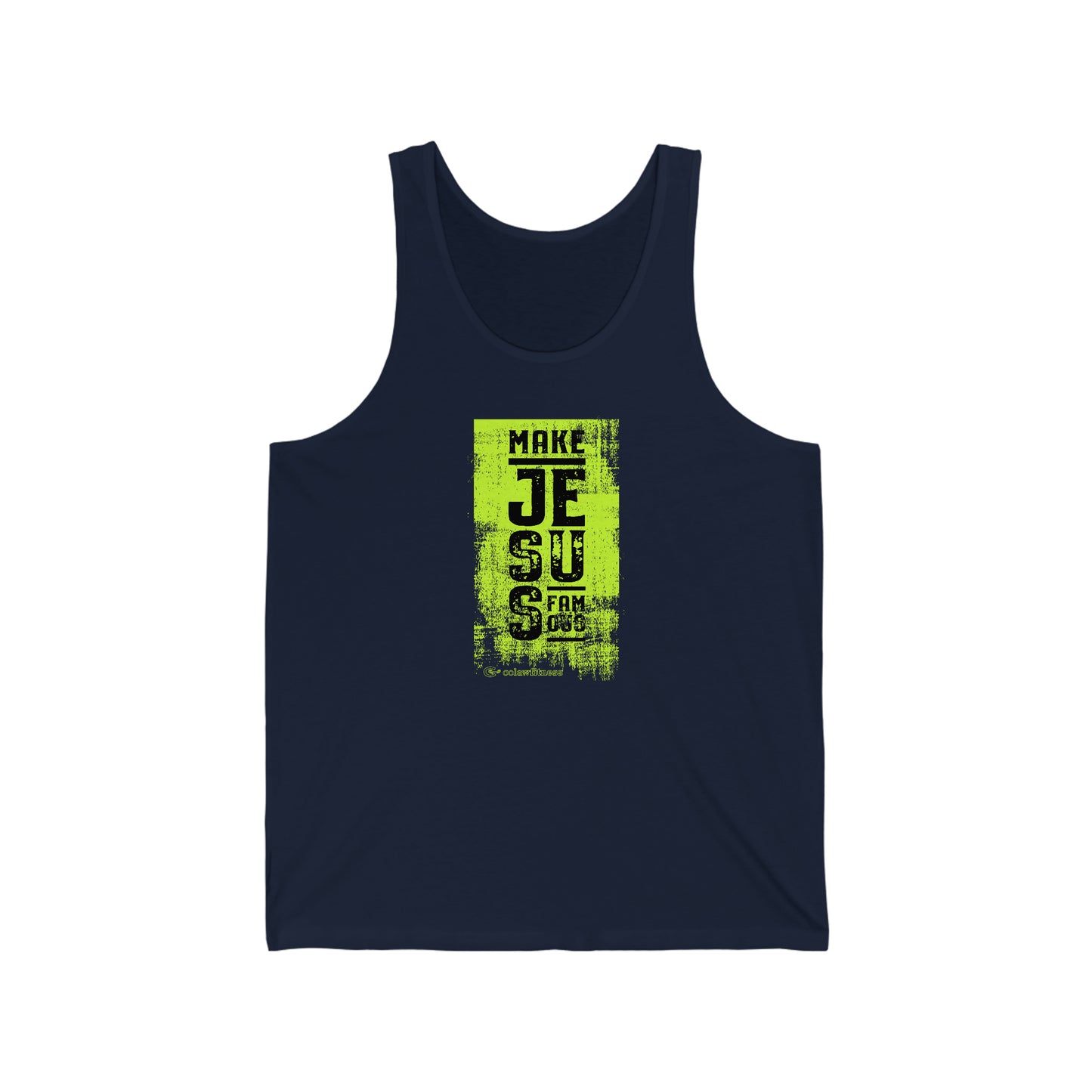 Make Jesus Famous Textured Unisex Jersey Tank