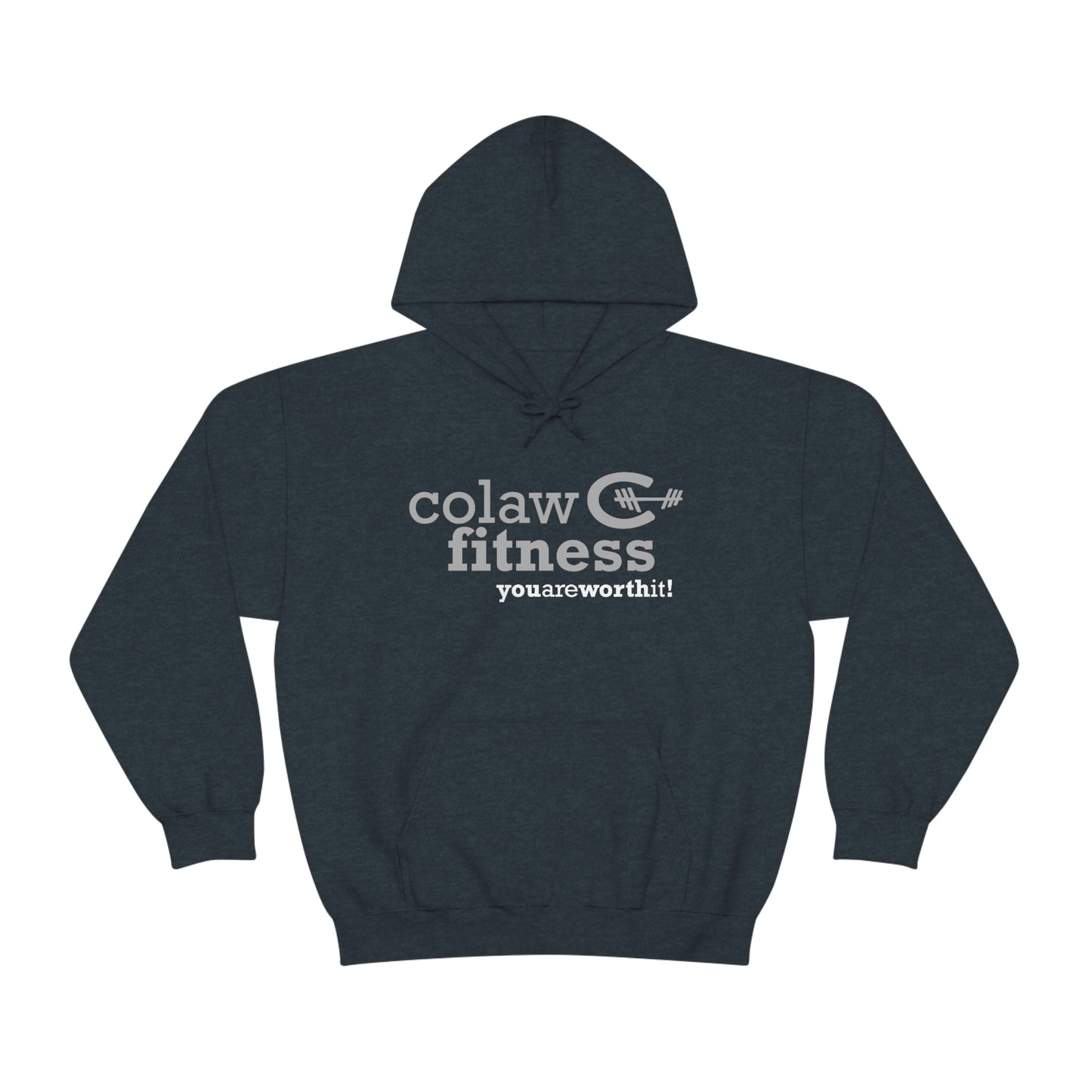 Colaw Fitness Grey Logo Unisex Heavy Blend™ Hooded Sweatshirt