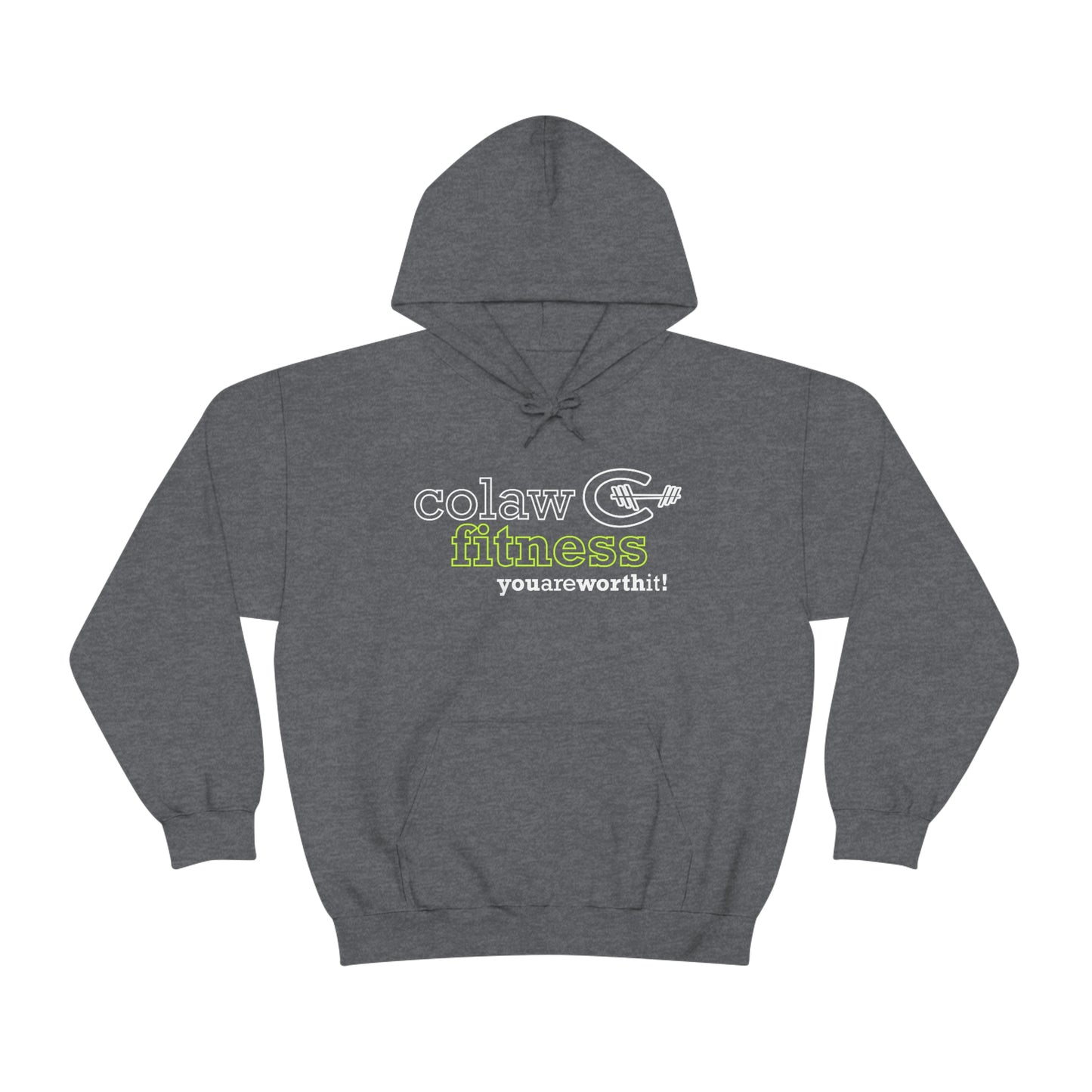 Colaw Fitness Logo Clear Unisex Heavy Blend™ Hooded Sweatshirt