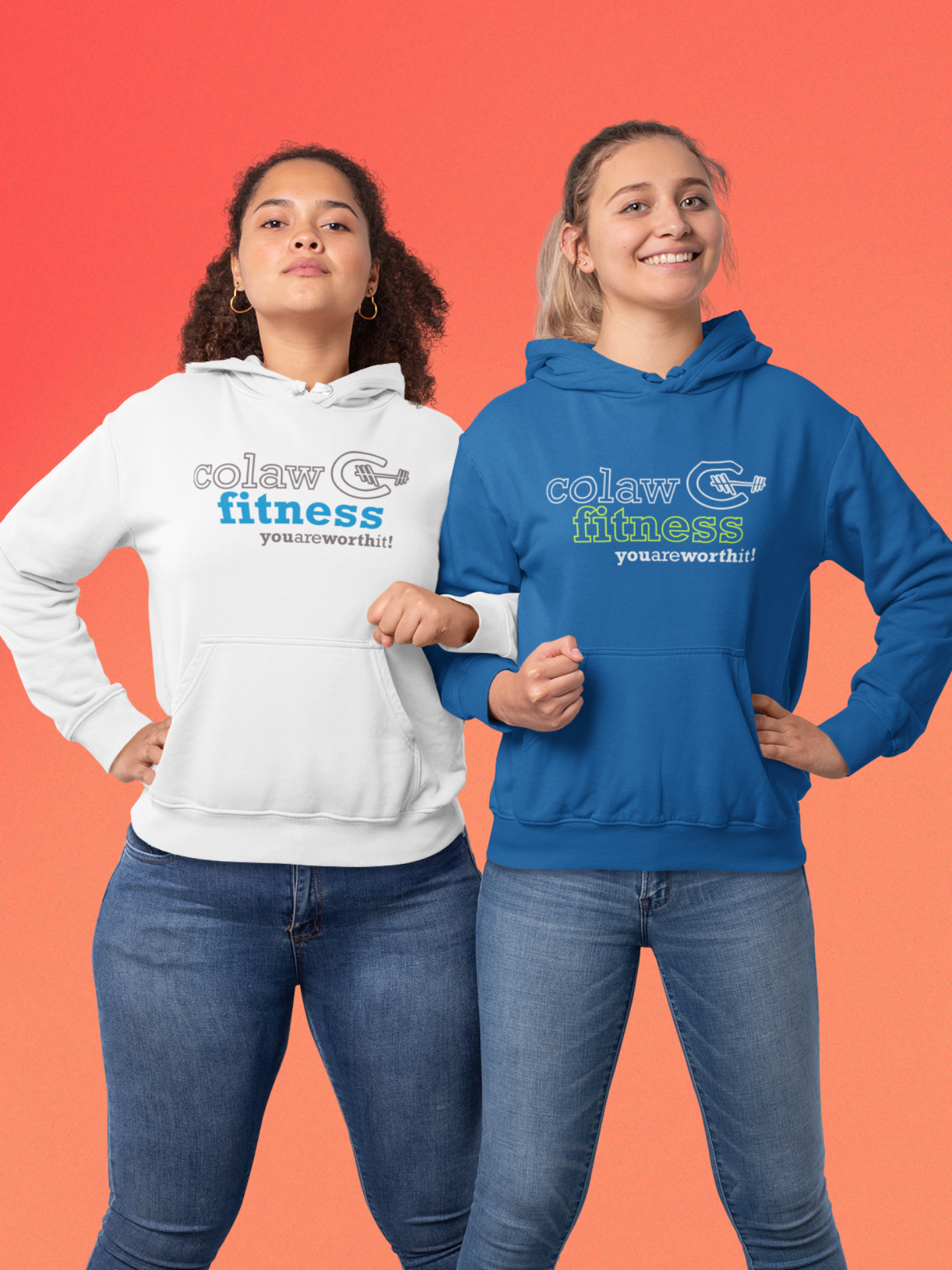 Colaw Fitness Logo Clear Unisex Heavy Blend™ Hooded Sweatshirt